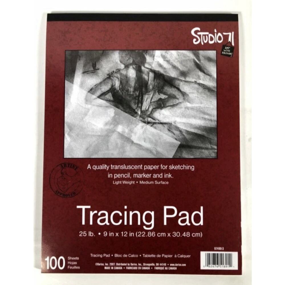 Darice Studio 71 Artist Tracing Paper Pad 25lb 9" x 12" 97490-3. 4 Packs Total